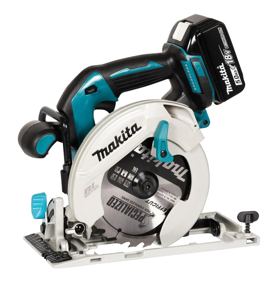 Makita DHS680RMJ ręczna piła tarczowa 57 mm, 18 V, 4,0 Ah, 2 baterie i ładowarka w walizce Makpac