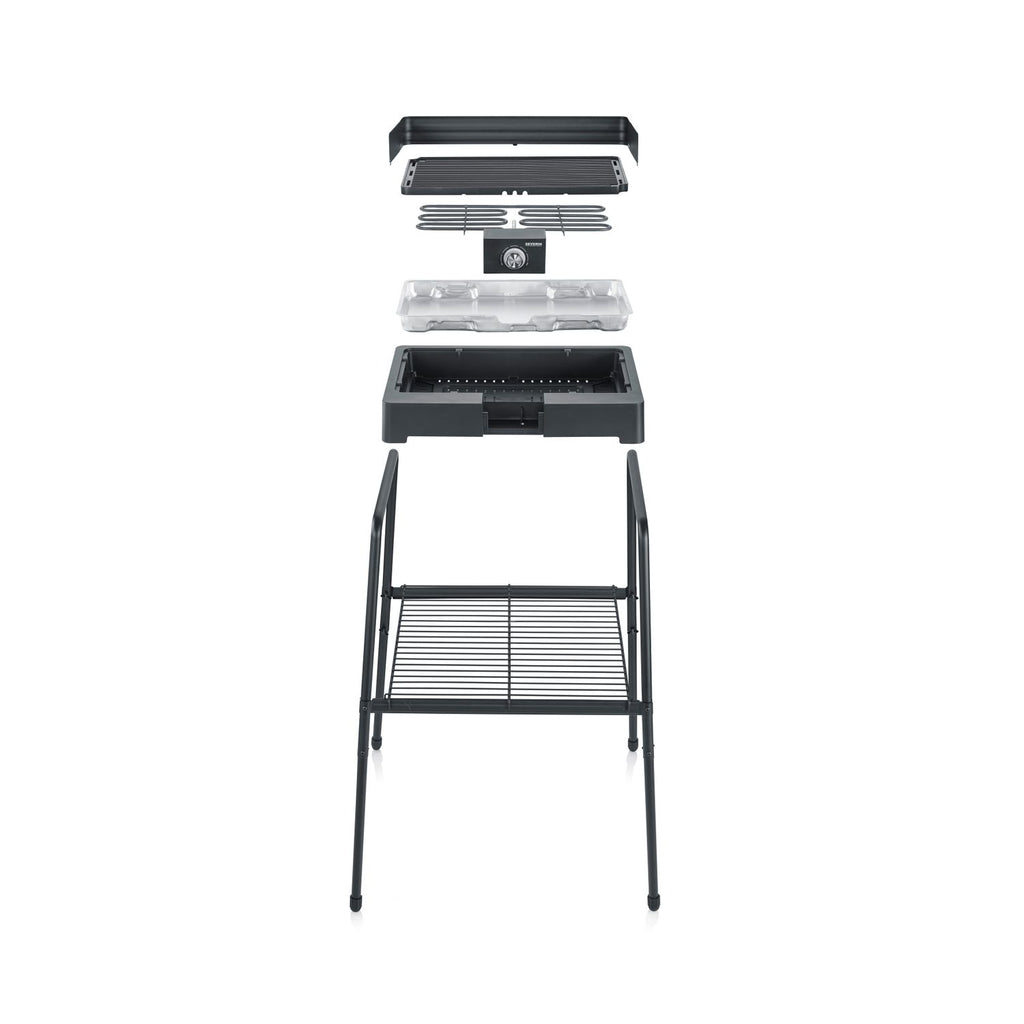 Grill z nóżkami i żebrowanym grillem 2200 W Pg 8568 Severin