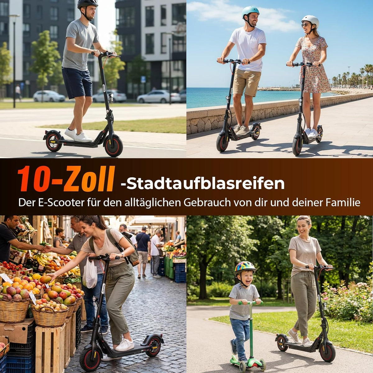 iScooter Skuter elektryczny z dopuszczeniem do ruchu drogowego dla dorosłych ze sterowaniem za pomocą aplikacji Smart App maks. zasięg 25/30 km, ABE składana hulajnoga elektryczna z oponami