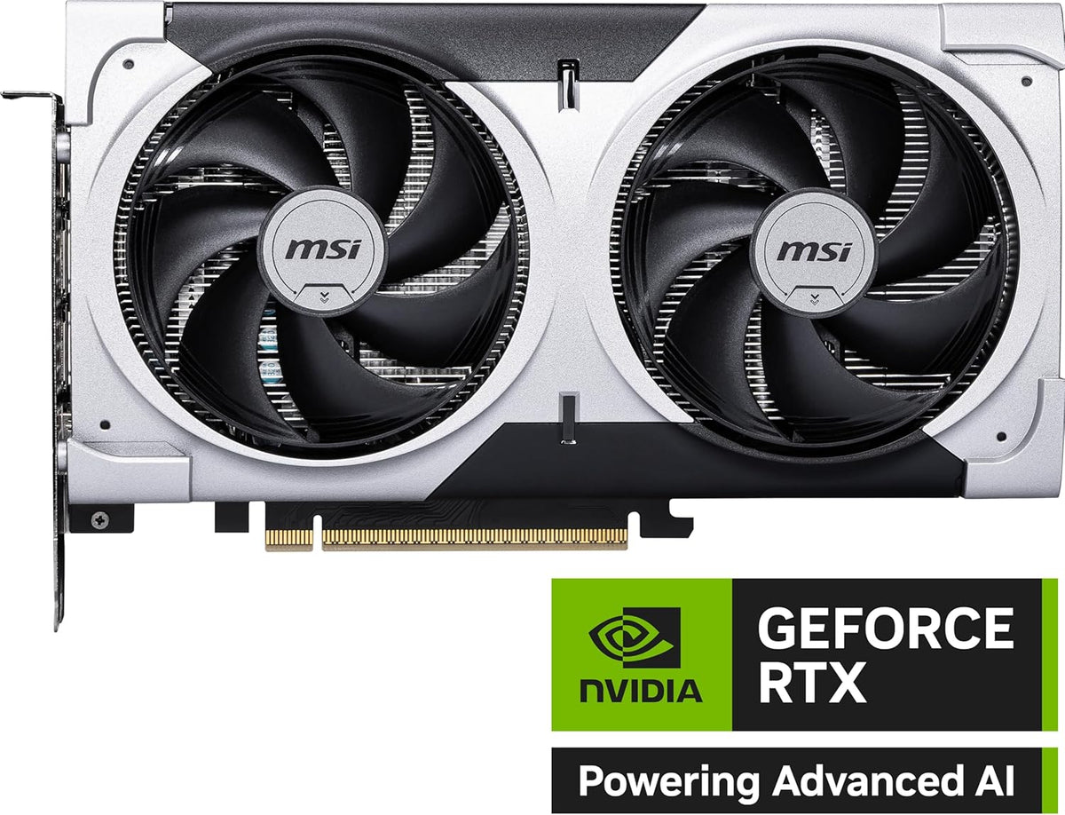 MSI Gamingowa karta graficzna RTX 5060 Ti 8G Ventus 2X OC Plus (8 GB GDDR7, TBA-bit, ekstremalna wydajność: TBA MHz, DisplayPort x3 2.1a, HDMI 2.1b, NVIDIA Blackwell Architecture)