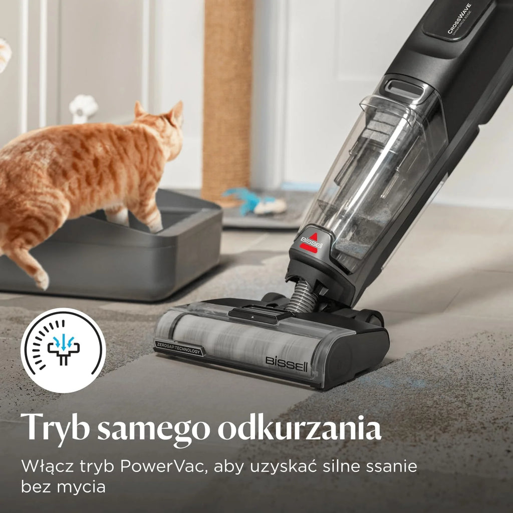 BISSELL CrossWave OmniForce, Odkurzacz Bezprzewodowy Mokro i Sucho, Odkurzanie i Mycie lub tryb Wyłącznie Odkurzania, Odkurzacz Piorący o Wysokiej Mocy, 240m² Czyszczenia Wielopowierzchniowego, 3912N