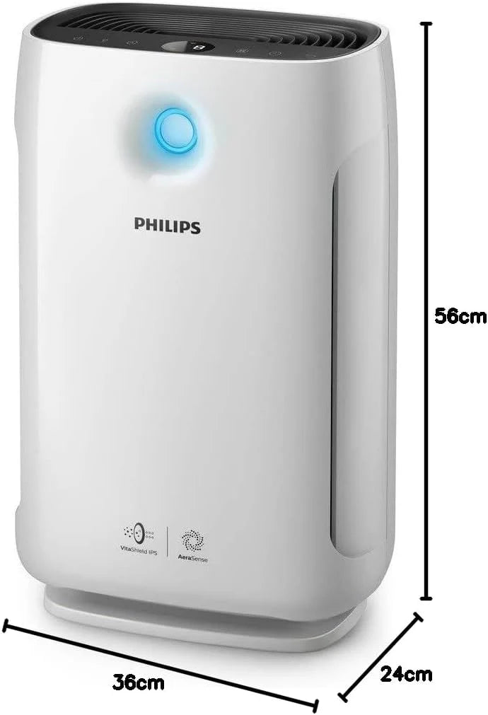 Philips Seria 2000i Oczyszczacz Powietrza - Aplikacja do Sterowania, Usuwa Zarazki, Pył i Alergeny w Pomieszczeniach do 79m², 5 Prędkości, Tryb Snu(AC2889/10)