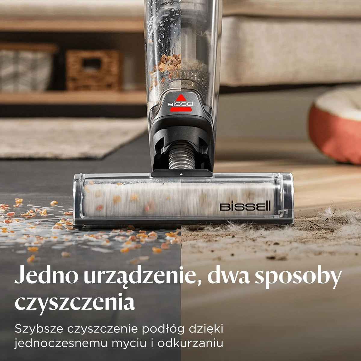BISSELL CrossWave OmniForce, Odkurzacz Bezprzewodowy Mokro i Sucho, Odkurzanie i Mycie lub tryb Wyłącznie Odkurzania, Odkurzacz Piorący o Wysokiej Mocy, 240m² Czyszczenia Wielopowierzchniowego, 3912N