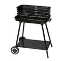 Grill węglowy Lolahome ze stalowym rusztem, 57x38x80 cm, czarny