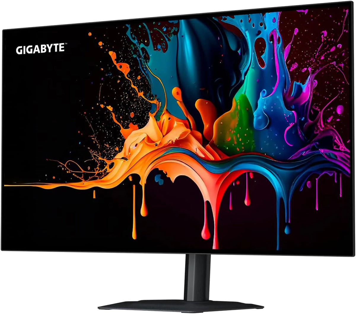 GIGABYTE MO27Q28G 27-calowy monitor gamingowy QHD OLED - 2560 x 1440, 280 Hz, 0,03 ms, 335 CD/m², wyświetlacz HDR True Black 500, HDMI 2.1, DisplayPort 1.4