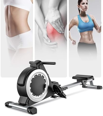 Wioślarz, magnetyczny rower Bluetooth z kompatybilnością z aplikacją, wyświetlacz LCD, pojemność 158 kg, do domowej siłowni i treningu cardio