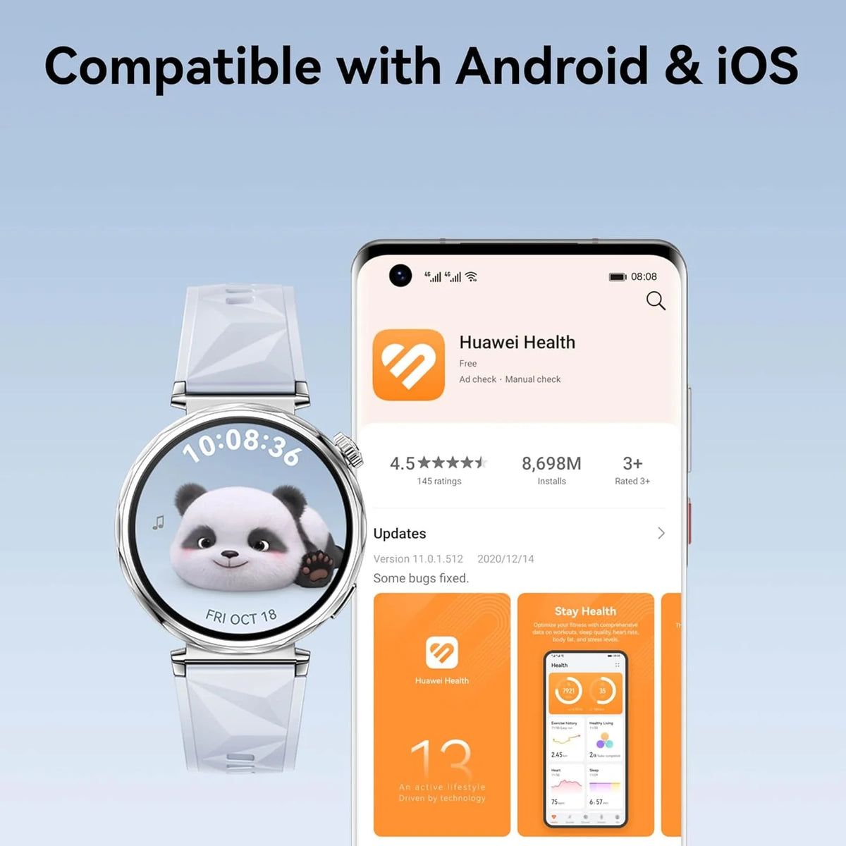 HUAWEI WATCH GT 5 Pro 42 mm Smartwatch, ostre krawędzie, profesjonalny zegarek sportowy, śledzenie stanu zdrowia, monitor EKG, czas pracy baterii do 7 dni, GPS, połączenie Bluetooth, iOS i Android,