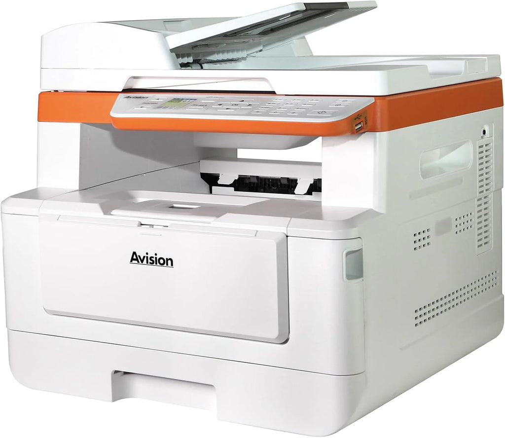Avision AM40Q MFP A4 drukarka wielofunkcyjna, czarno-biała drukarka laserowa, skaner, kopiarka, USB, LAN, Wi-Fi, Airprint, mobilne drukowanie z systemem Windows 7 do 11, MacOS10.9 (do pobrania)