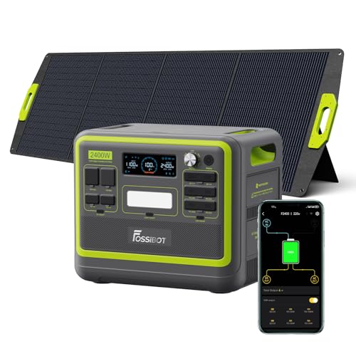 FOSSIBOT-Polska F2400 przenośna stacja zasilająca 2048Wh 2400W 200W panel słoneczny