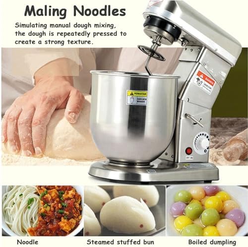 Profesjonalny mikser stojakowy, 3 Speed 10L Mixing Bowl 500W Elektryczny z Beater & Dough Hok, komercyjny mikser kuchenny i mikser, biały
