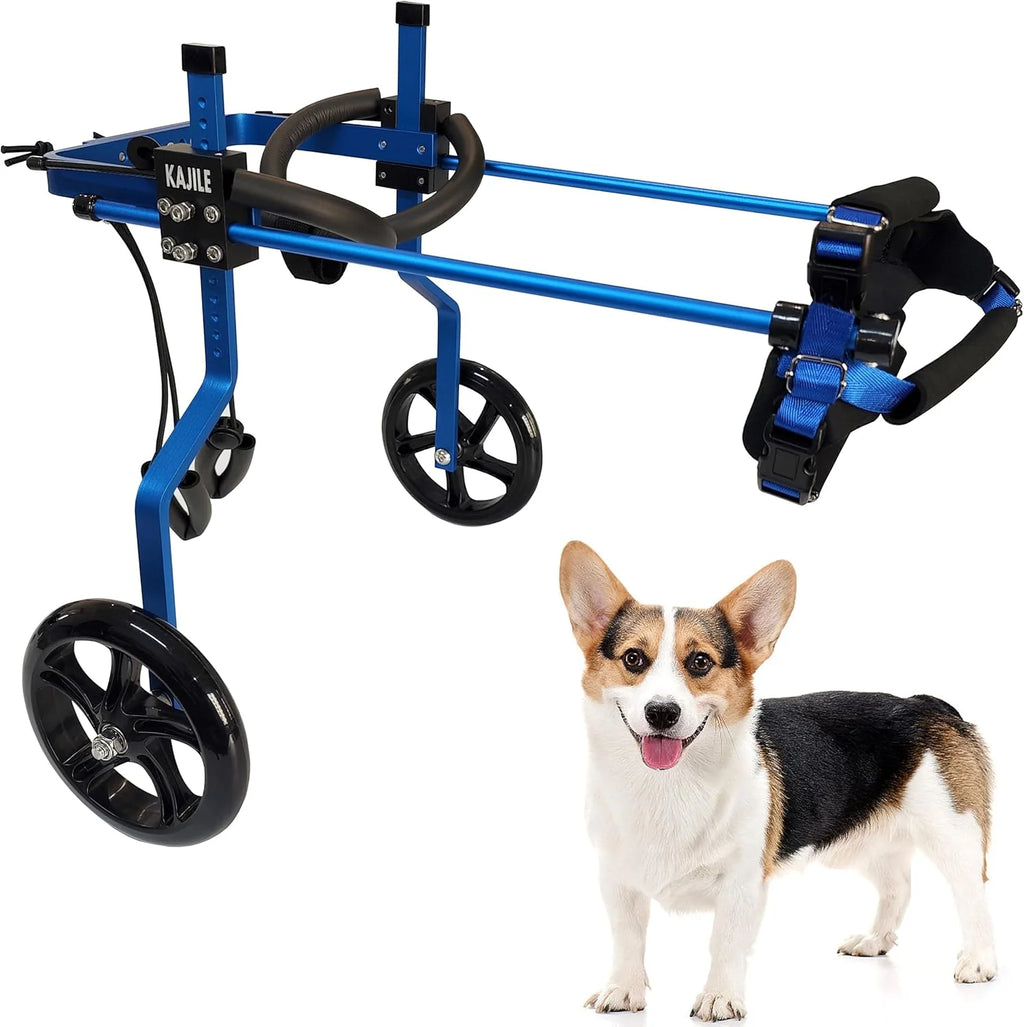 Regulowane 2 koła wózek dla psa,XXL-2 Rozmiar Dla Niepełnosprawnych Rehabilitacja tylnych łap psa, Fit Wysokość 55-70cm, Szerokość 24-32cm, Długość 35-45cm