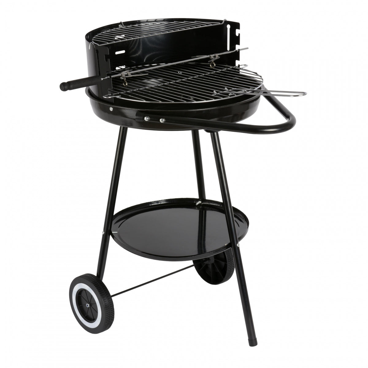 Okrągły grill z uchwytami i kółkami Idealcasa