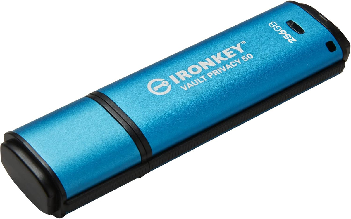 Kingston IronKey Vault Privacy 50 FIPS 197 certyfikat i 256-bitowy szyfrowany pamięć USB XTS-AES dla ochrony danych - IKVP50-256GB
