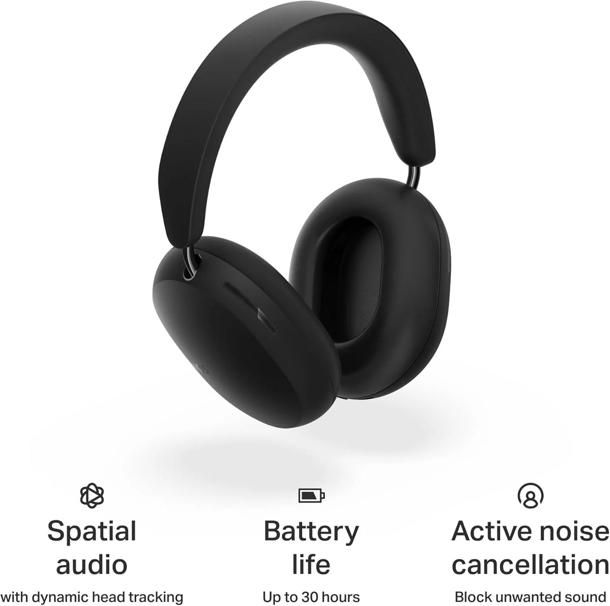 Sonos Ace – Bezprzewodowe słuchawki Bluetooth z redukcją szumów – Do 30 godzin pracy na baterii – Dźwięk przestrzenny – Dynamiczne śledzenie głowy – Białe