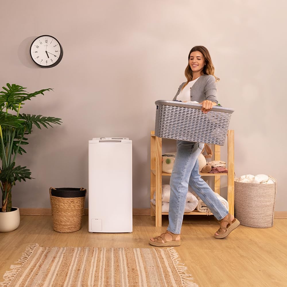 Cecotec Pralka ładowana powyżej 8 kg Bolero Dresscode Top Max 80 Inverter A. 1900 W, 1300 obr./min, 16 programów, silnik inwerterowy Plus, funkcja pary, klasa A