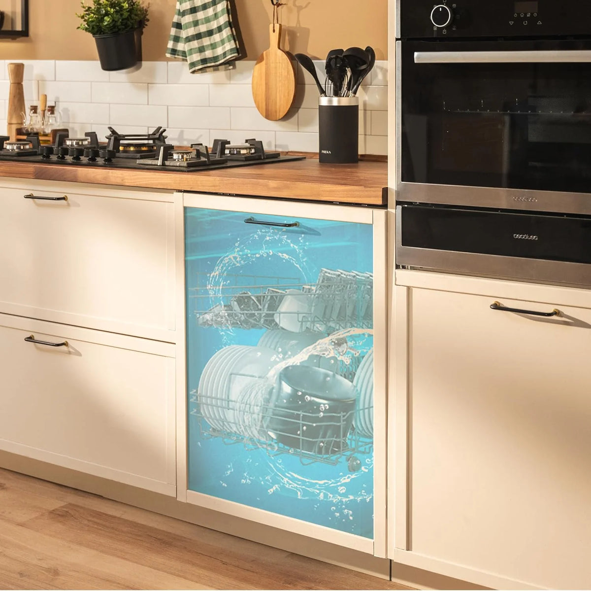 Cecotec Wbudowana zmywarka do naczyń 60 cm Bolero Aguazero 6500 Full-BI. 15 sztućców, trzeci pojemnik, niskie zużycie energii, 6 programów z Dual Zone Wash, O2 Dry, Motor Inverter Plus