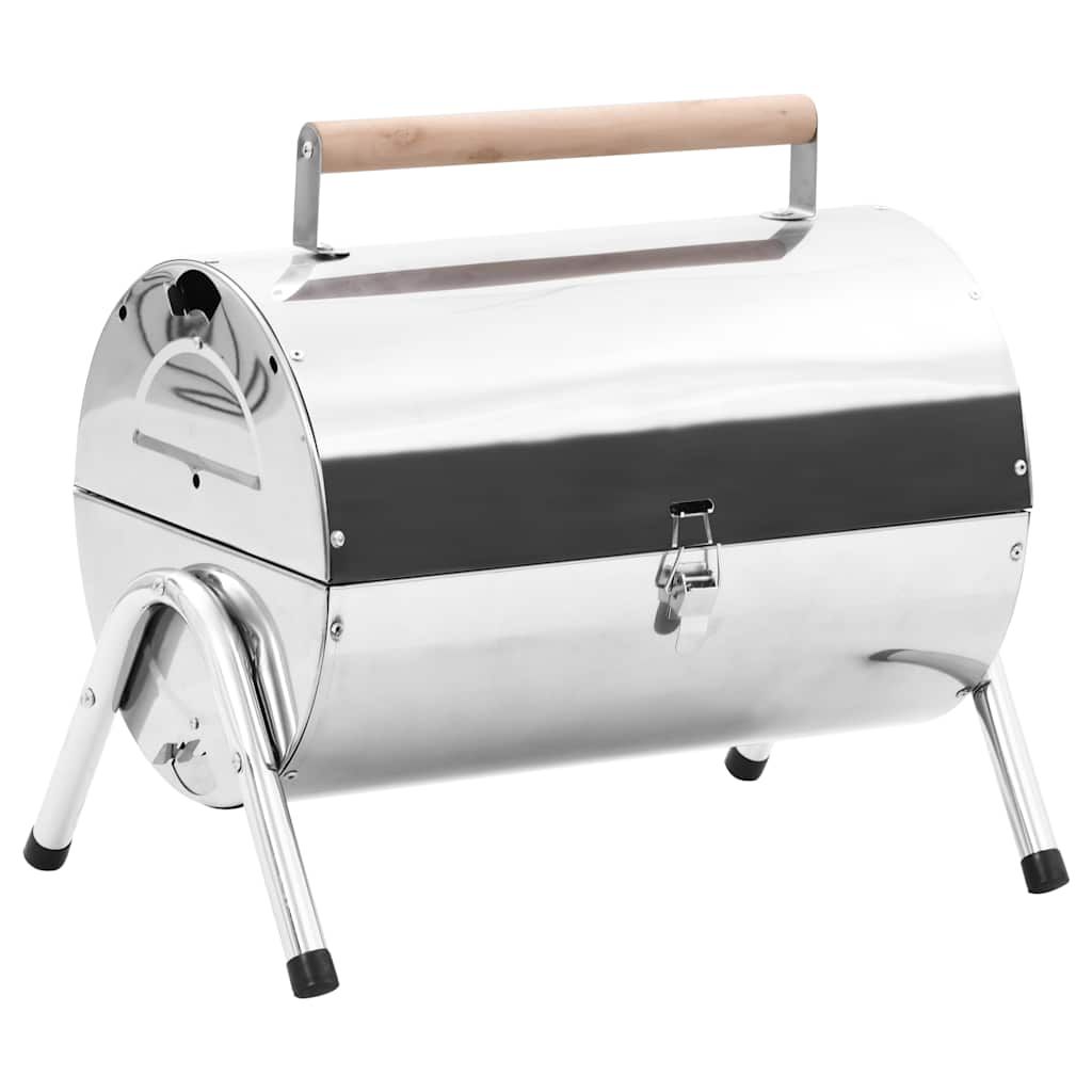 Grill węglowy stołowy ze stali nierdzewnej, podwójny, vidaxl