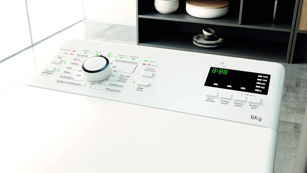 Bauknecht WAT Smart Eco 12C pralka ładowana od góry/6 kg/1200 obr./min., krótki 30'/FreshFinish/intensywne płukanie, ochrona przed wodą wielokrotnego użytku, oszczędność energii, program wełny, wybór