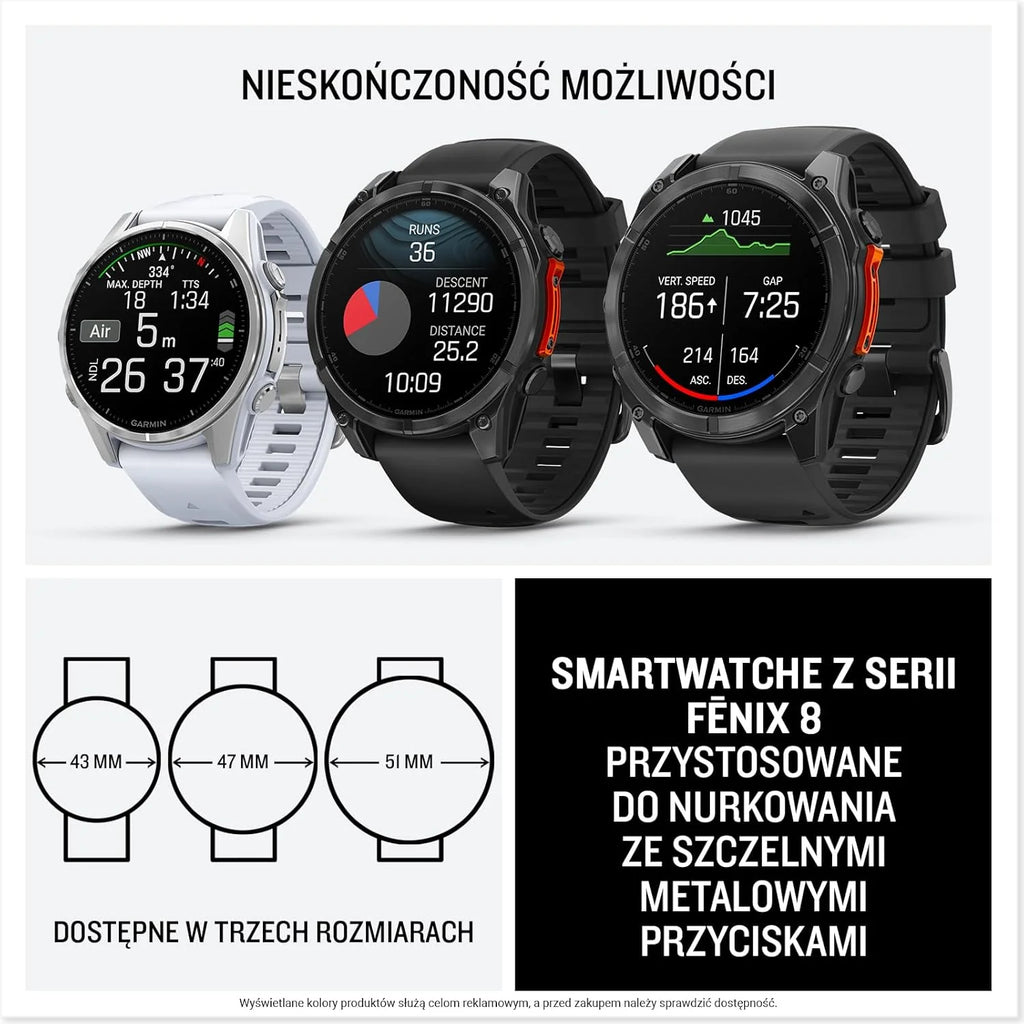 Garmin Fenix 8 47mm AMOLED Slate Gray Steel/Black