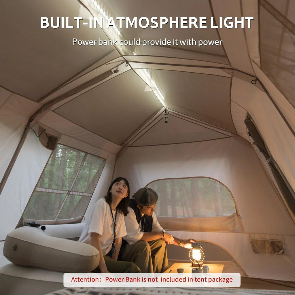 Naturehike Village namiot rodzinny, 13,0 ㎡, namiot typu pop-up, namiot domowy, kemping, namiot kempingowy dla 4-6 osób, duży namiot tunelowy o wodoodporności 2000 mm słupa wody