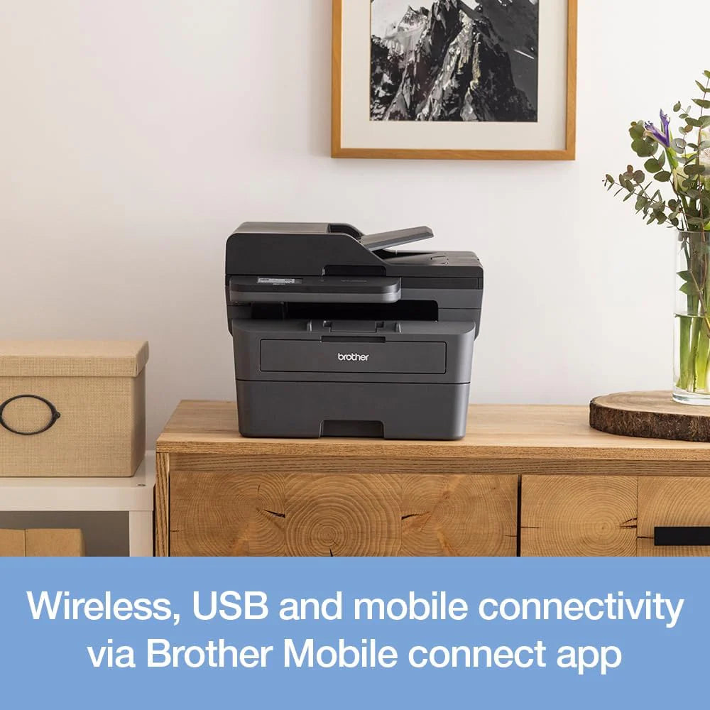 Brother MFC-L2800DW Drukarka wielofunkcyjna monochromatyczna z laserem | Druk, kopiowanie, skanowanie i faks | Automatyczne dwustronne drukowanie | A4 | Wtyczka UK