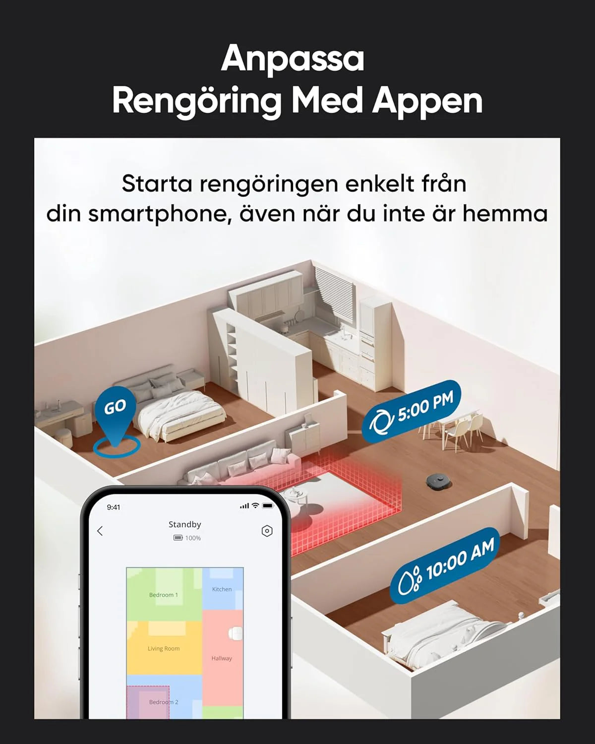 Robot odkurzający eufy X10 Pro Omni z systemem MopMaster 2.0 (8000 Pa), technologią inteligentnej nawigacji iPath, automatycznie opróżniającym się zbiornikiem na kurz o pojemności 2,5 l (Czarny)
