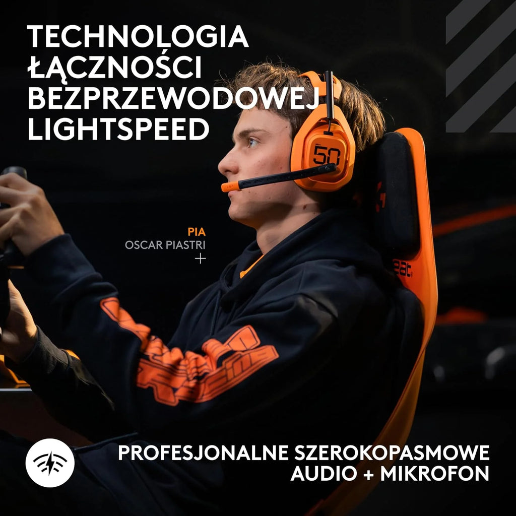 Logitech G Astro A50 X LIGHTSPEED, bezprzewodowy zestaw słuchawkowy do gier + podstawa, PRO-G GRAPHENE,PLAYSYNC na Xbox Series X|S, PS5, PC,Nintendo Switch/Switch 2, Bluetooth,HDMI 2.1 Passthru-Czarny