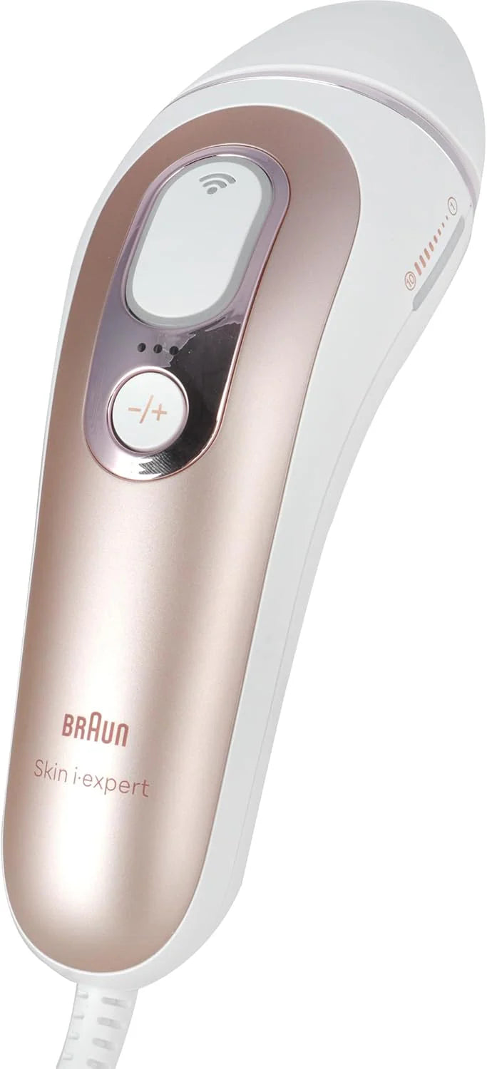 Braun Smart IPL Skin i·expert, usuwanie włosów w domu, darmowa aplikacja, torba do przechowywania, golarka Venus, 2 nasadki, PL7147