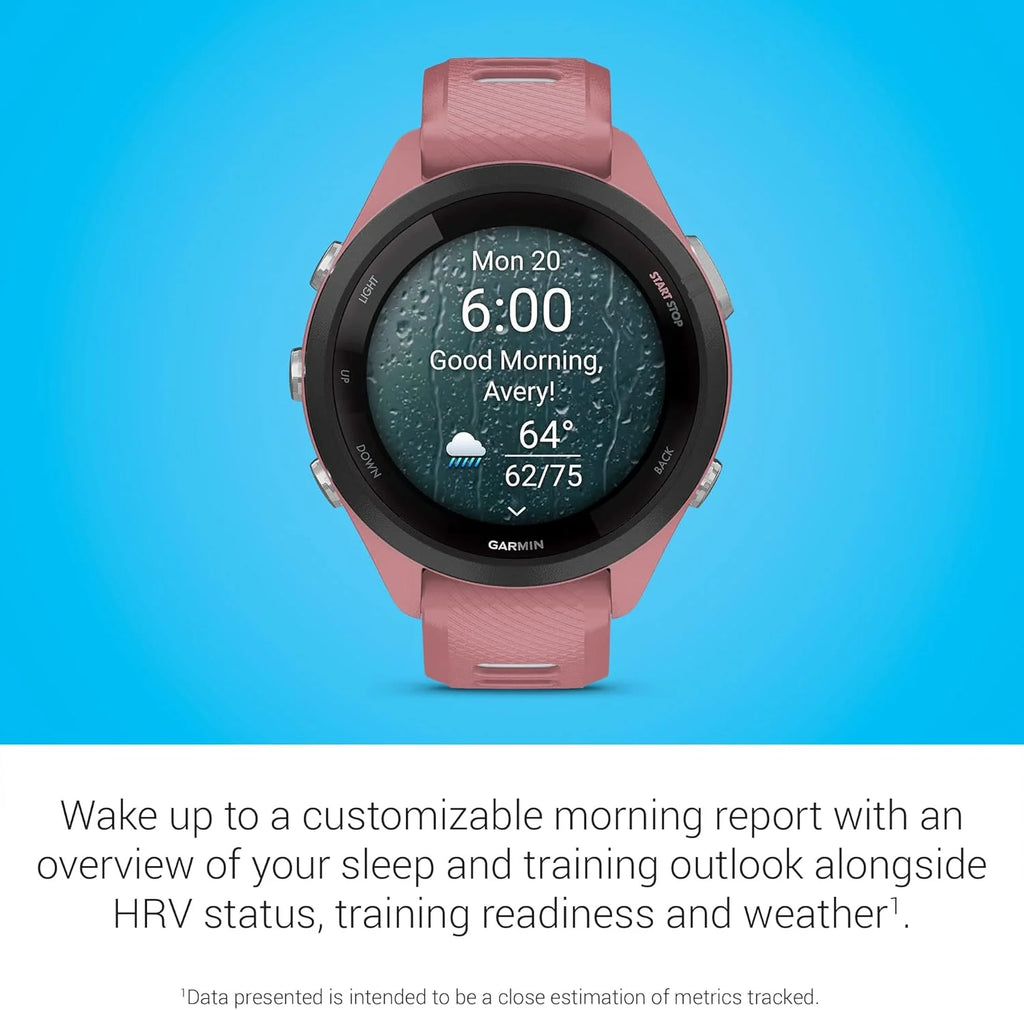 Garmin Forerunner 265 Smartwatch Do Biegania GPS 46mm, AMOLED, HRV Status, Do 13 Dni na Baterii, Czarny