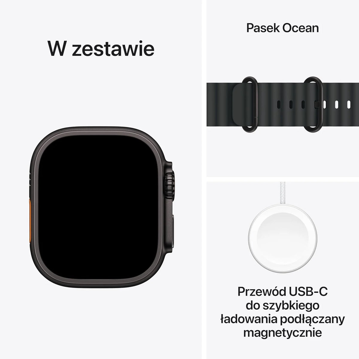 Apple Watch Ultra 3 GPS + Cellular 49 mm, najwyższej klasy zegarek do biegania i innych sportów z wytrzymałą kopertą z tytanu kolor czarny + Alpine Loop kolor czarny - M