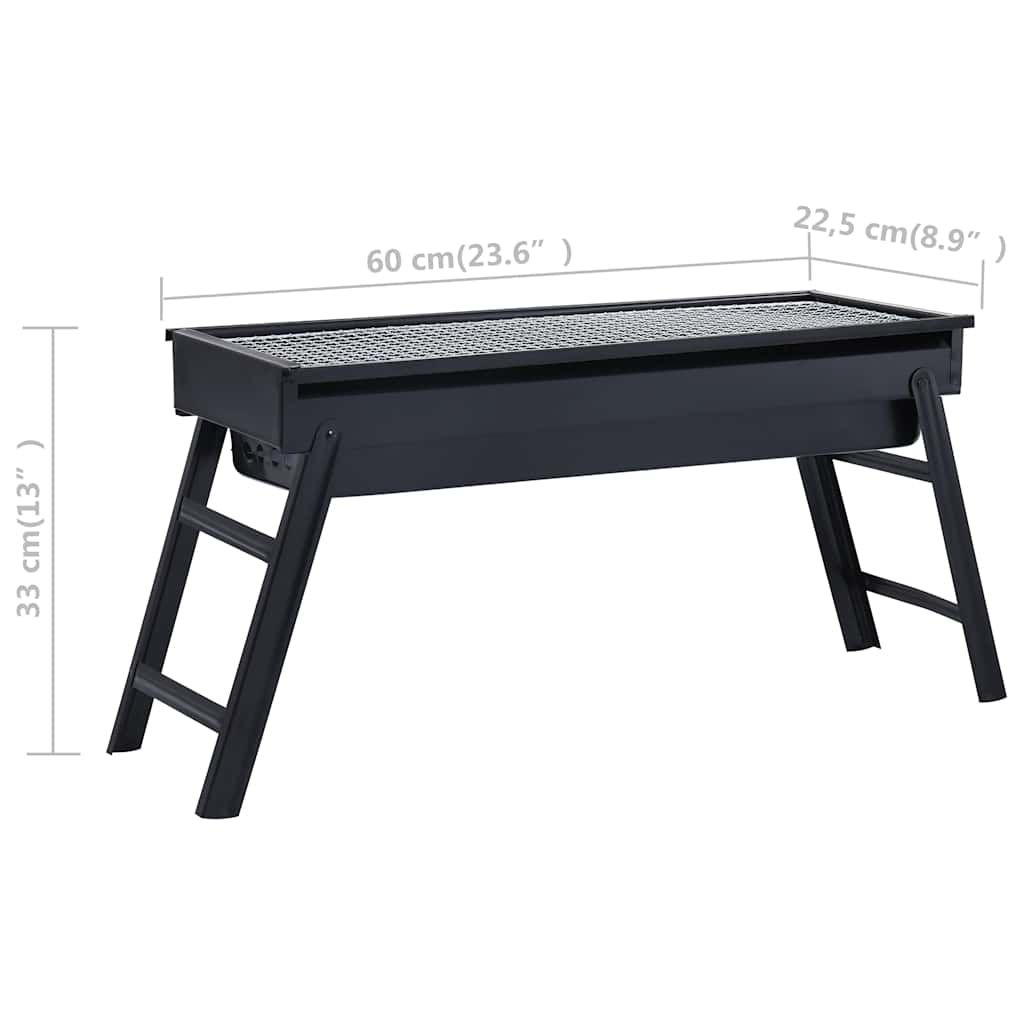 Przenośny stalowy grill kempingowy 60x22,5x33 cm vidaxl