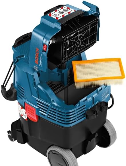 Bosch Professional: odkurzacz do pracy na mokro i sucho GAS 35 L SFC+ (1 200 W, 3 rury chromowane, wąż 3 m, zestaw dysz podłogowych, 1 filtr płaski fałdowany, worek na pył)