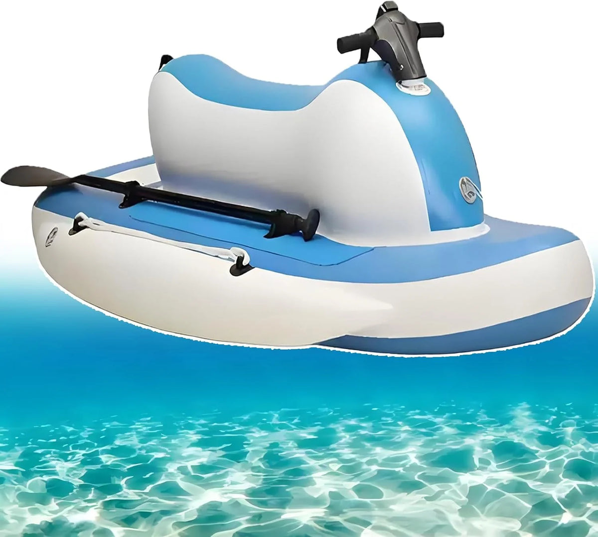 Najlepszy Skuter Wodny Z Rurką I Pontonem:Silnik Do Skutera Podwodnego O Mocy 500 W,3-9 Km,10000 Mah (130 Min),10 Prędkości, Pilot Zdalnego Sterowania,Maks.Głębokość 40 M Boat+Scooter