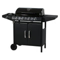 Grill gazowy „Festa 5” – 5 palników (1 strona) – 12,9 kW – czarny