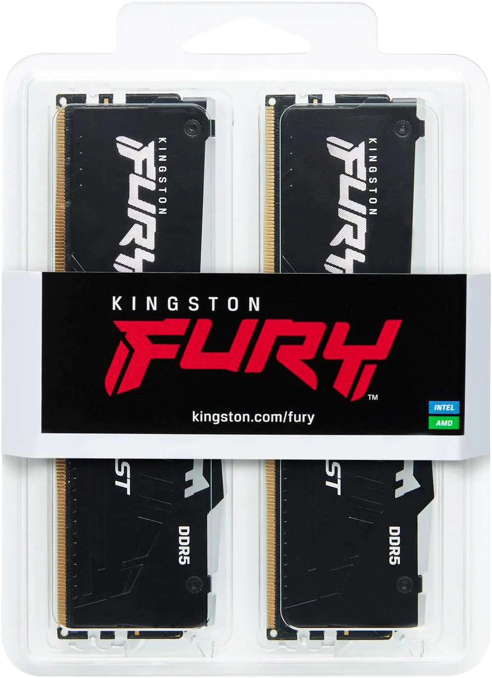 Kingston FURY Beast Czarny DDR5 32 GB 6000MT/s CL36 DIMM pamięć do gier na komputer stacjonarny pojedynczy moduł AMD EXPO i Intel XMP - KF560C36BBE-32