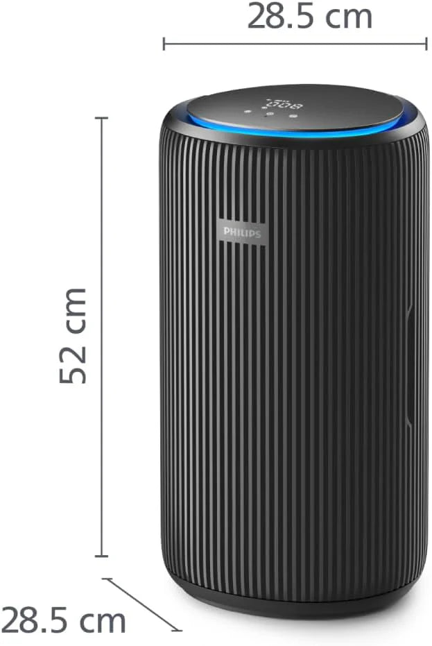 Philips Oczyszczacz powietrza z serii 4200, HEPA NanoProtect + podwójny filtr z aktywnym węglem, CADR 600 m³/h dla 156 m², bardzo cichy, inteligentny i energooszczędny (AC4221/11)