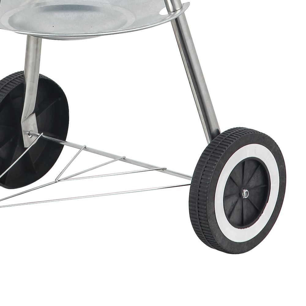 Grill węglowy Lolahome ze stalowym rusztem, 74x45x41 cm, czarny
