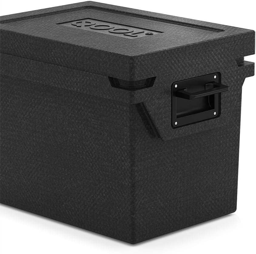 QOOL Lodówka Eco+ 27 l | Made in Germany | wykonana z materiału pochodzącego z recyklingu | zaawansowana technologicznie lodówka bez prądu | do 10 dni samodzielna | chłodzenie lub zamrażanie | 10 lat