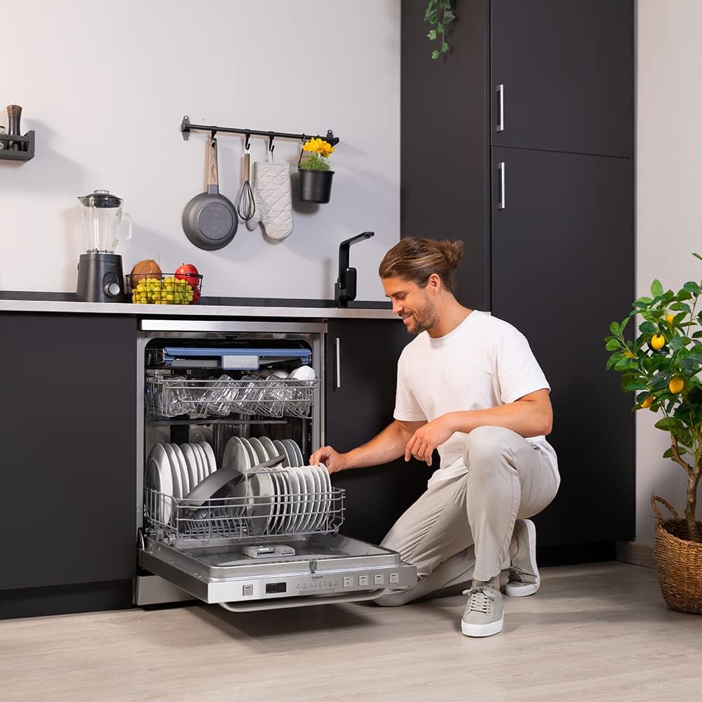 Cecotec Zmywarka Wolnostojący 60 cm Bolero Aguazero 6800 Stainless Steel. Niskie zużycie, 14 sztućców, 8 programów, Antybakteryjny filtr ABT, System ION, tryb ECO, Inox