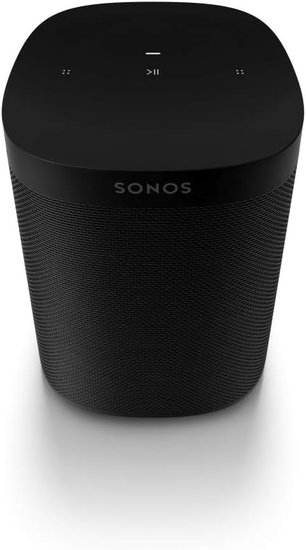 Sonos One SL Smart Speaker inteligentny głośnik domowy, mocny dźwięk, transmisja strumieniowa Wi-Fi, funkcja multiroom, sterowanie z poziomu aplikacji i AirPlay2, zestaw 2 szt., kolor czarny