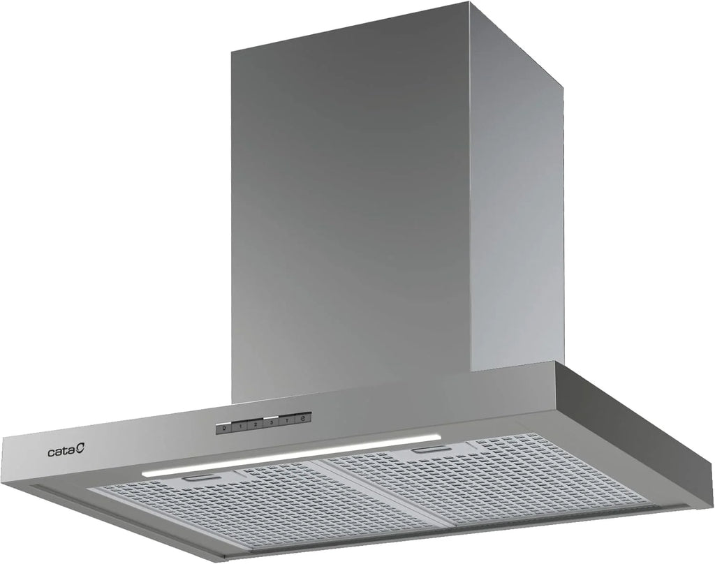 Cata Sygma okap ścienny 7010 X 4 poziomy demontażu 3+1 TURBO Elektroniczny panel sterowania Silnik BT3 Extra Silent Oświetlenie Taśma LED Łatwa instalacja Szerokość 70 cm Kolor Stal nierdzewna