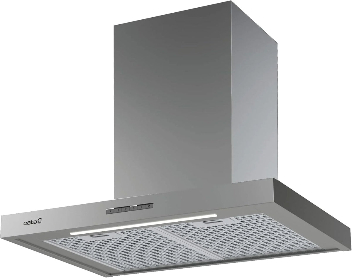 Cata Sygma okap ścienny 7010 X 4 poziomy demontażu 3+1 TURBO Elektroniczny panel sterowania Silnik BT3 Extra Silent Oświetlenie Taśma LED Łatwa instalacja Szerokość 70 cm Kolor Stal nierdzewna