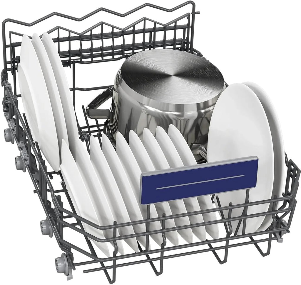 Siemens SR53HS74KE, iQ300, inteligentna, częściowo zintegrowana zmywarka, 45 cm, program Eco 50°C, varioSpeed Plus, kosz górny z regulacją wysokości, rackmatik, zabezpieczenie przed dziećmi
