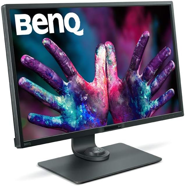 BenQ PV3200U 32 monitor 4K UHD do edycji wideo, 95% DCI-P3, 100% Rec.709/sRGB, audio 2.1, USB-C 65W, kompatybilny z komputerami Mac, kalibracja fabryczna i oprogramowanie, ergonomiczny uchwyt