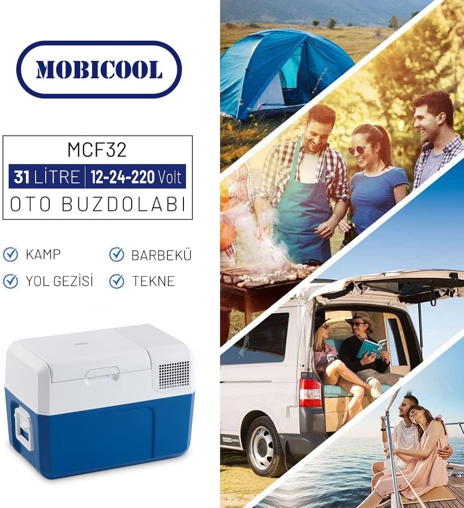 MOBICOOL MCF40 lodówka kompresorowa 38L – 12V, 24V i 230V – Przenośna lodówka do auta, kampera, kempingu, ciężarówki i outdoor – Niezawodne chłodzenie podczas podróży i wycieczek