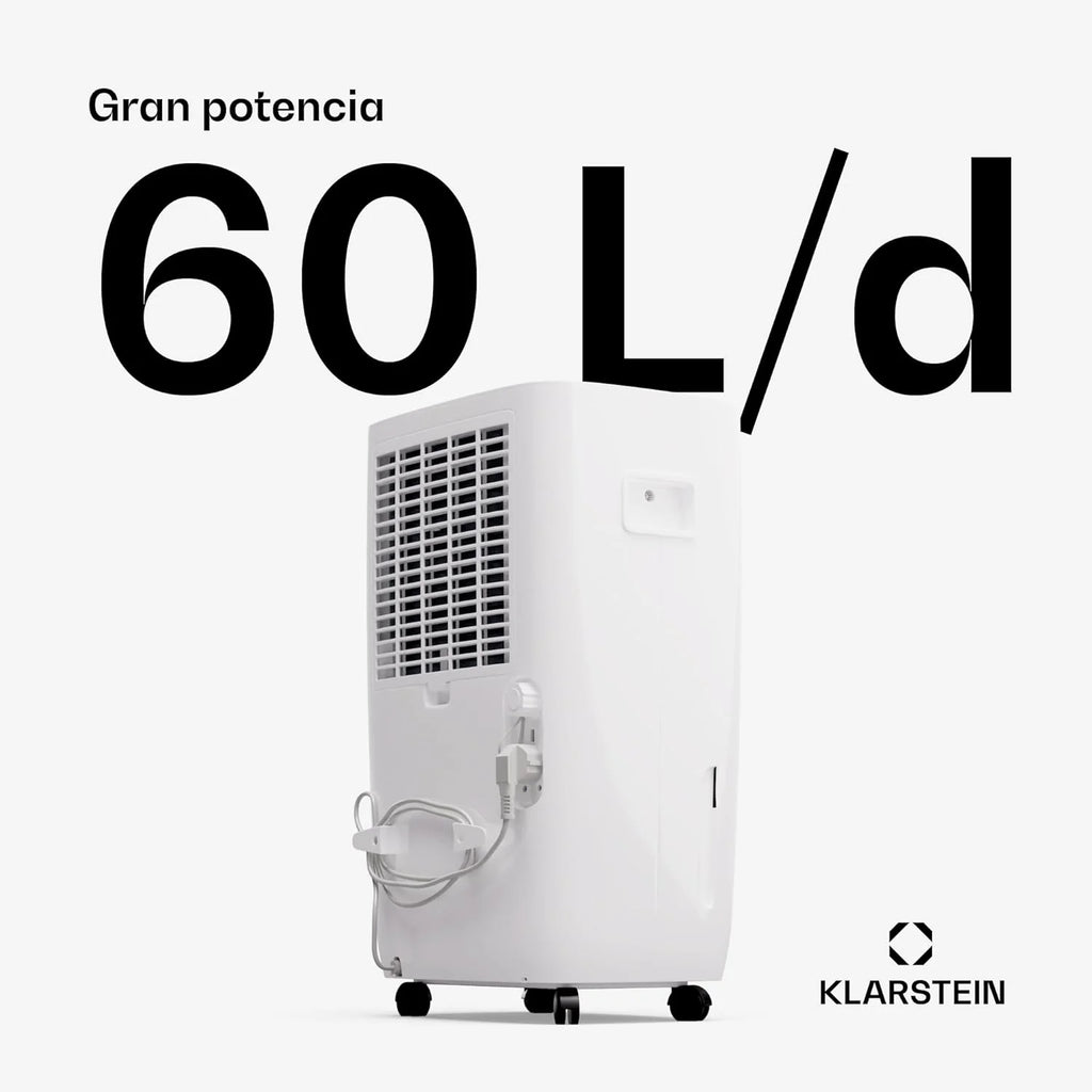 Klarstein Elektryczny osuszacz powietrza do 65 m2, inteligentny osuszacz powietrza do mieszkania, łazienki i piwnicy, cichy, elektryczny osuszacz powietrza z aplikacją WLAN IoT, suszarka budowlana o