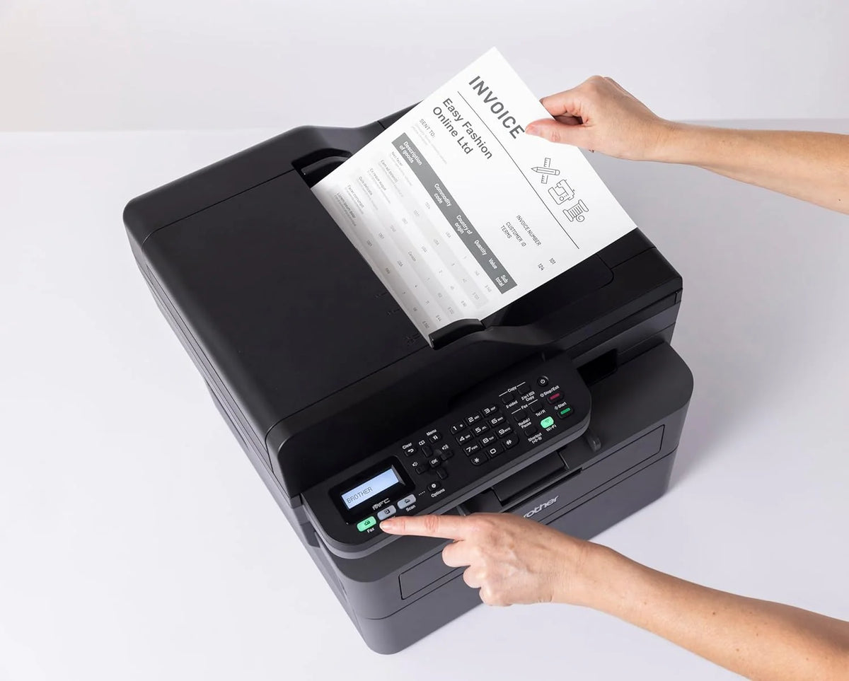 Brother MFC-L2827DW wielofunkcyjna drukarka laserowa 4 w 1, 32 ppm, druk dwustronny, 2-liniowy wyświetlacz LCD, Fast Ethernet, Wi-Fi 5 GHz i USB 2.0