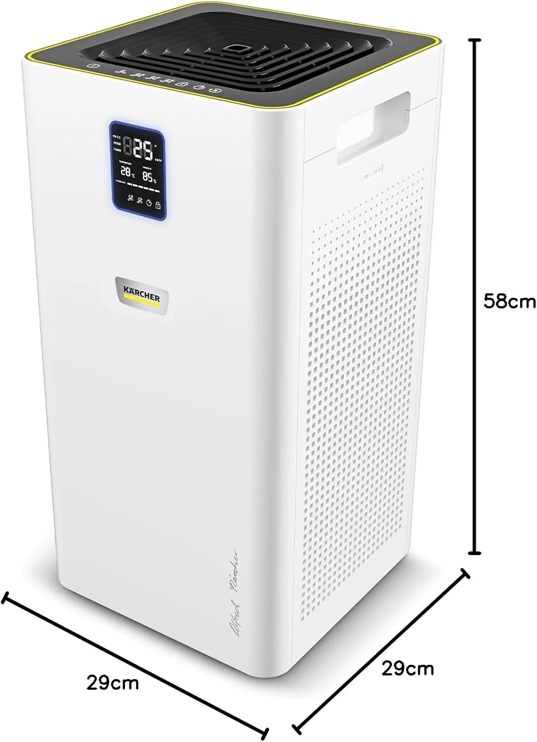 Kärcher Oczyszczacz Powietrza AF 50 Signature Line, przepływ: 520 m³/h, do 100 m², usuwa 99,95% cząsteczek do 0,3 μm i zapachów, funkcja automatyczna, timer, tryb nocny, w zestawie zestaw filtrów