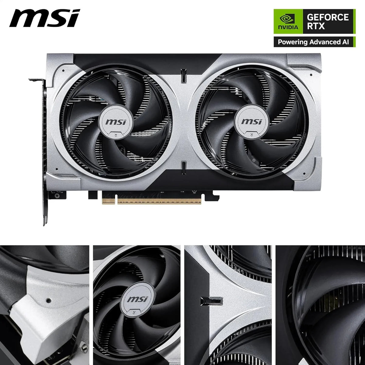 MSI Karta graficzna NVIDIA GeForce RTX 5060 Ti 8G Ventus 2X OC Plus - 8 GB GDDR7 (28 GB/s /128 Bits), PCIe 5.0 - Podwójny wentylator (2 x wentylatory STORMFORCE), HDMI 2.1b, DisplayPort 2.1b