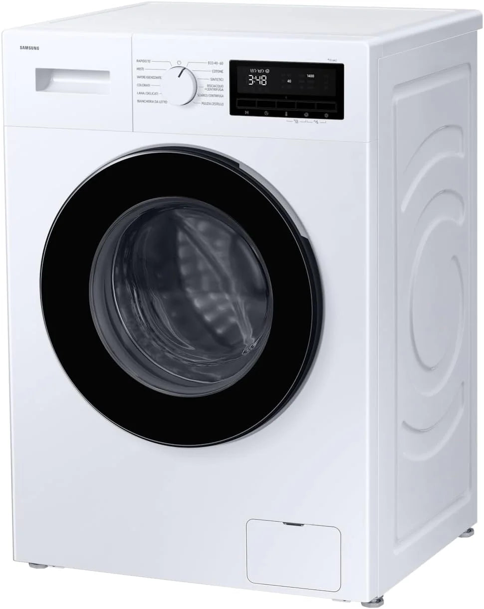 Samsung Pralka serii 3000 WW90FG3M05AWET wolnostojąca, 9 kg, Wi-Fi, szybkie pranie, para, dezynfekcja, ładowanie z przodu, 59,5 l x 85 h x 52p
